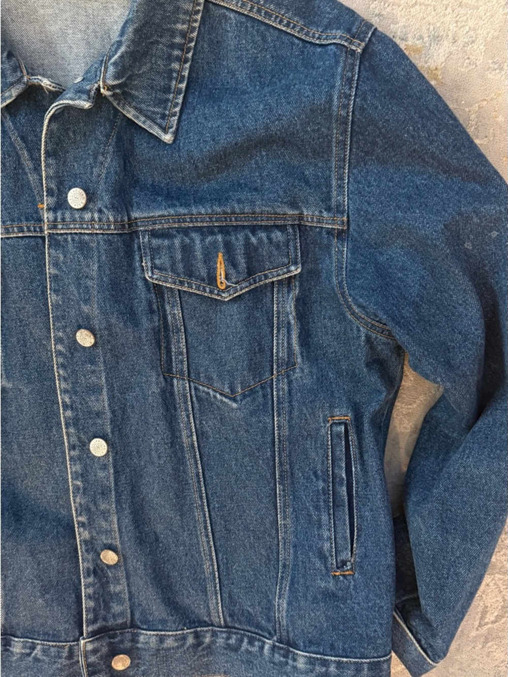 Vintage Bill Blass Denim Jacket Mens Size L Blue Trucker Style - Picture 3 of 5